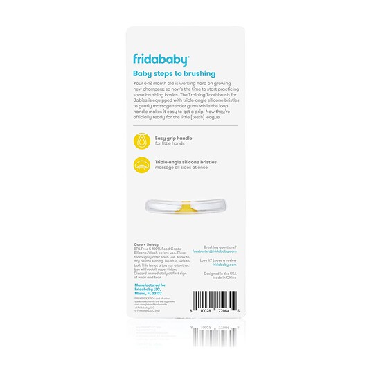 Fridababy - Training Toothbrush With Soft Silicone Bristles image number 6